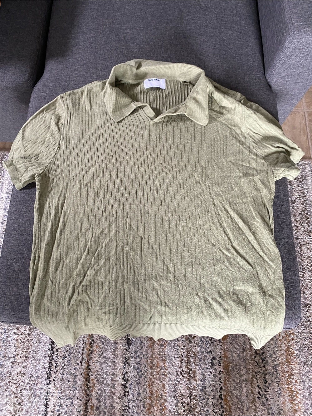 Old Navy Olive Green Short-Sleeve Polo